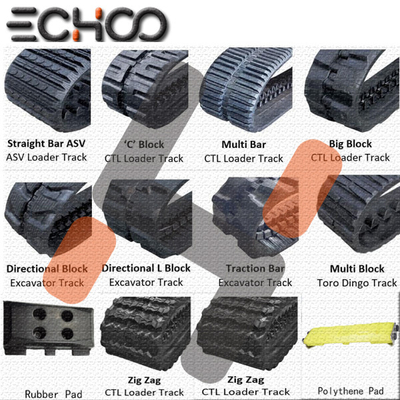 품질  ECHOO Rubber Tracks For Excavators Mini Diggers , Compact Track Loader 공장